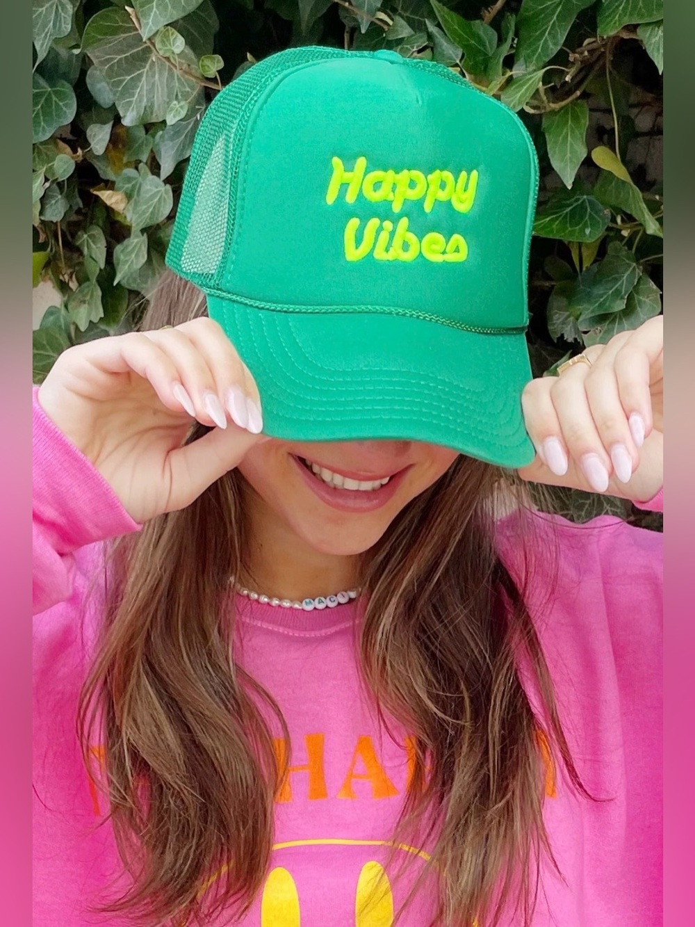 The Happy Social Club Happy Vibes Trucker Hat | OS
